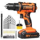 20v Drill Driver Set cordless Drill With Battery And Charger led Tools 20v