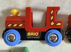 Vintage Brio Wooden Train Vehicle Lot 14 Pieces Engines Cars Trucks Trees
