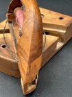 Antique Weaving Loom Batten Shuttle With Gear Bobbin Primitive Farmhouse Wooden