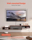 70  Floating Tv Stand Wall Mount - Wood Media Console W power Outlet   Storage