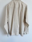 Chakte Yucat  n Guayabera Beige Linen Long Sleeve Point Collar Embroidered 
