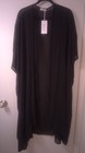 Ofeefan Women s Black Chiffon Polyester Kimono Cardigan Cover Up  Xl