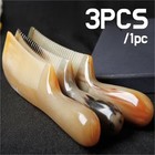 Wide Tooth Comb Set 3 Pc Detangling Horn Hair Brush All Hair Types