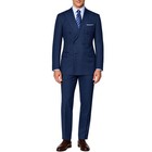 Vinci Men s Blue Pinstripe Double-breasted Reg-fit Suit W  Adj Waist - New