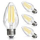 Brimax E26 Led Bulbs Light 6w 60w Equivalent Flame Wrinkle Glass Dimmable Bulbs
