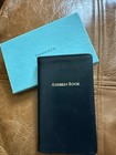 Nib Vtg Tiffany   Co Navy Blue Pebbled Leather Pocket Address Book  ships Quick 