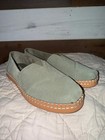 Authentic Toms Alpargata Leather Wrap Slip-on Flats Sage Green Brand New