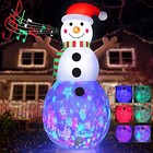 7ft Christmas Inflatable Snowman Decoration With Built In Music  Christmas 