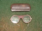 Vintage Willson Welder   s Spectacles With Thick Green Glass Lenses   Metal Case