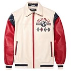 Men   s Soda Club Plush Style Bomber Jacket Handmade Real Cowhide Leather Jacket