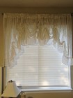 Vintage Lace Cascade Swag Curtain Valances Shabby Victorian 71x36 Ruffle Cream 