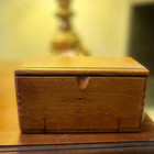 1889 Antique Singer Wood Sewing Machine Accessory Box Primitive Folding Trick  