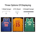 Tieeqe Jersey Frame Display Case Large Lockable Jersey Shadow Box Black