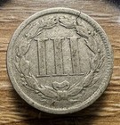 1866 Three Cent Piece - Actual Coin Shown - Free Shipping   Tracking Inv 1