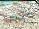 1960 s Hammond Relief Map Of Usa Framed 3-d Touchable Topography Wall Map 21x28