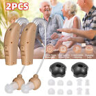 Pair Digital Hearing Aid Severe Loss Rechargeable Invisible Mini Bte Ear Aids
