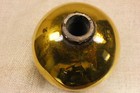 Old Amber Yellow Brass Mercury Glass Ball Lightning Rod Vintage Rare Color 1800s