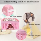 Grddaef Guinea Pig Bed Small Animal Bunk Bed Guinea Pig Hideout Sleeping Bed    