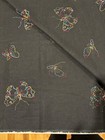 Multicolor Embroidered Linen Fabric Lot Yards
