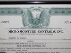 Vintage 1957 Micro-moisture Controls Inc Delaware Nice  Framed Souvenir