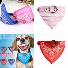 Dog Cat Medium Large Pet Neck Scarf Bandana Leash Leather Collar Adjustable Belt