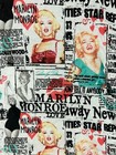 Marilyn Monroe Girls Teen 16 Dress White Newspaper All Print Peplum Sleeveless
