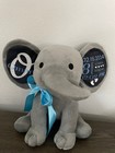 Personalized Baby Newborn Birth Stats Announcement  Plush Elephant Stuffed  