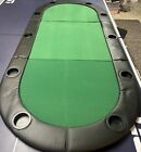 80    10 Players Tri-fold Texas Hold em Poker Table Top With Cup Holders
