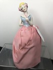 7    Antique German Bisque 2 75    Half 1 2 Doll Pin Cushion Lady Bonnet Roses  x