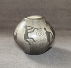 Vintage Artist Signed Native American Clay Pot - Pauline Blackhorse   Pottery