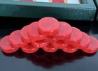 Crisloid Backgammon 1970 s Bakelite Travel Set Marble Red Butterscotch 0 8    Chip