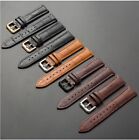 Womens Mens Genuine Leather Watch Strap Band Replacement Wrist Bracelet 12-24mm