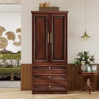 100  Solid Wood Armoire Wardrobe  2-door Wardrobe With Drawers With Bedroom