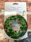 Yankee Candle 3 5  Shamrock Illuma-lid Jar Candle Topper Gold Green Lucky Clover