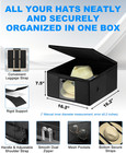 Large Cowboy Hat Storage Box  All Around Hardboard Support  Crush-proof 
