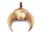 Antique 14k  Rose Gold Egyptian Masonic Consistory Shriner Crescent Pendant