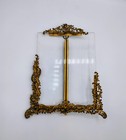 Rare Vintage French Brass Frame Glass Photo Rococo  14  X  8 4  Louis Xv Style