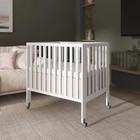 Folding Baby Crib Lightweight Portable 3 Heights White 685-wht Dream On Me Jett