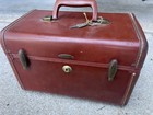 Vtg Samsonite Shwayder Bros Brown Train Case Luggage Carry On Make Up W key Nl