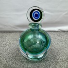 Fifth Avenue Crystal Art Glass Perfume Bottle Paperweight Green   Blue  read