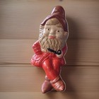 Vintage Japan Chalkware Hand-painted  1    Resin  1  Christmas Gnomes elves 2 Pc