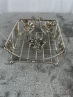 Grape Vineyard Silvertone Square Napkin Holder Metal 5  Grapecluster