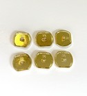 Stamped Lot Of 6 Designer Black And Gold Button 20mm