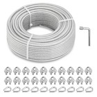 3 6  Wire Rope Kit00ft Pvc Coated Steel Cable Guide Wire 3 16in X 100ft Kit 1