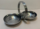 Vintage Chase Usa Chrome On Brass Art Deco Twin Candy   Nut Dish