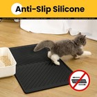 Conlun Silicone Cat Litter Mat 24 x15   Rubber Urine   Waterproof Trapping Wa   