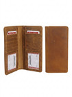 Set Of 2 Genuine Leather Long Wallets  Unisex Slim Bifold Card   Id Holder Case