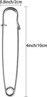 20 Pack Large Safety Pins  4  Heavy Duty Blanket Pins For All 4 Inch  Silver 
