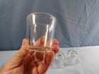 Lot Of 4 Clear Glass Pegged Plain Votive Candle Holders
