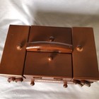 Singer Sewing Box - Small Wooden Travel - Vintage New - W thread   Notions